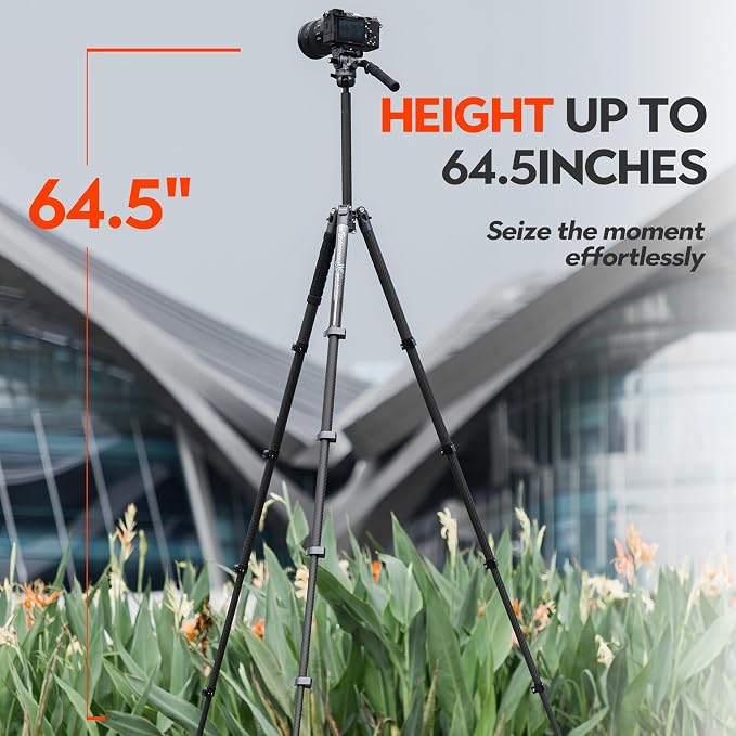 Fotopro Carbon Fiber Tripod 65 Inch Travel Tripod - Image 5
