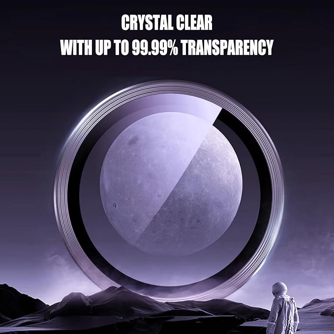 2 Pack Camera Lens Protector for Samsung Galaxy S24 Ultra, 9H Tempered Glass - Image 2