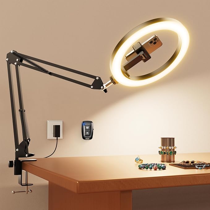Pro Bright Overhead Ring Light by Evershop
