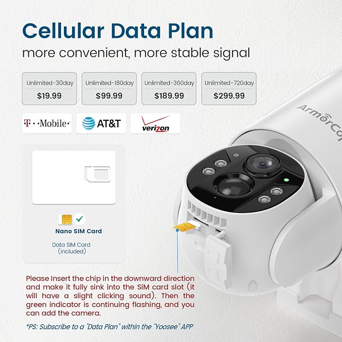 4G LTE Cellular Security Camera, No Wifi Security Camera, 2.5K Solar Camera - Image 5