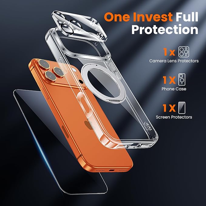 toushion 3 in 1 for iPhone 17 Pro Case Stand |Build in Kickstand, Screen - Image 2