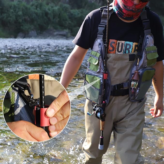 Dovesun Creek Rod Clips Wearable Fishing Rod Holder Clip Fly Fishing Pole - Image 5