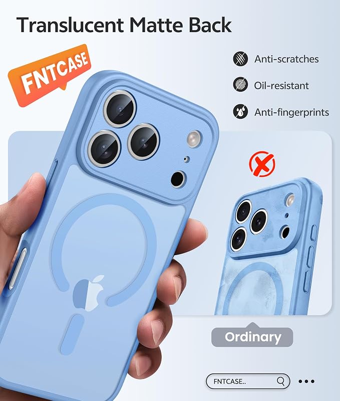 FNTCASE for iPhone 17 Pro Case: Translucent Matte Cases - Image 6