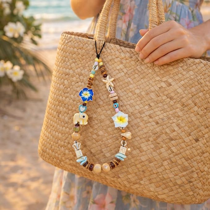 Cute Beaded Camera Wrist Strap for Phone, Digital Camera Charm Lanyard - Image 3