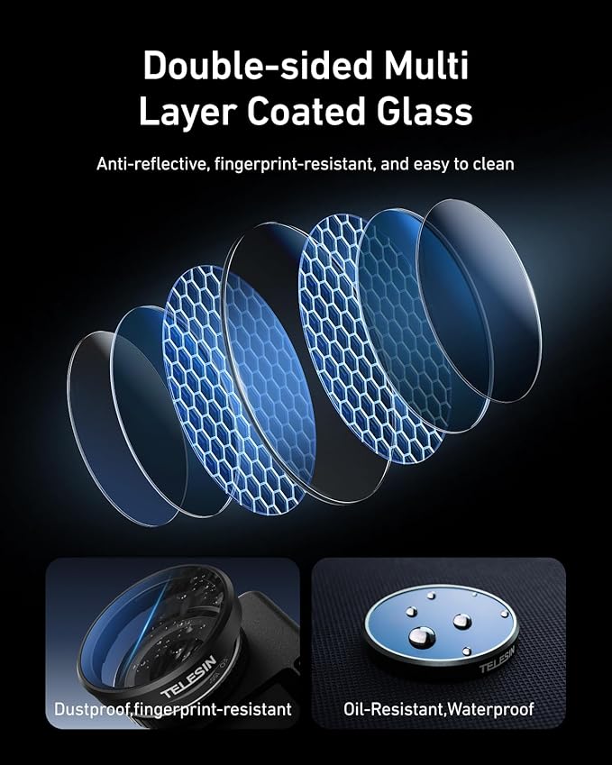 TELESIN CPL Filter for DJI Osmo Action 6, Snap-On Circular Polarizer Lens Filter - Image 4