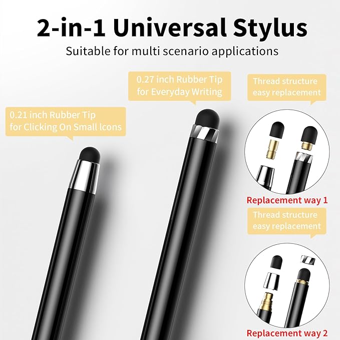 10 PCS Stylus, Stylus Pen for Touchscreen, Stylus 2-in-1 High Sensitivity & - Image 2