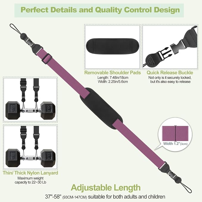 Universal Shoulder Strap, Removable Neoprene Padded Camera Strap, Adjustable - Image 6