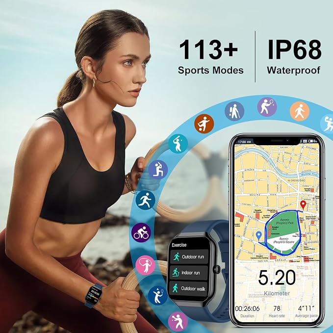 Smart Watch for Men Women, 1.96" HD Smartwatch - Image 3
