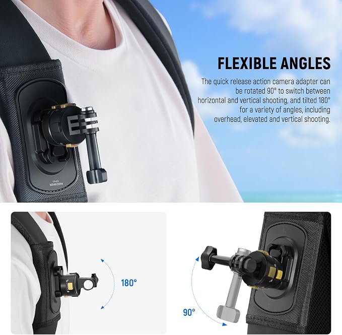NEEWER Backpack Shoulder Chest Strap Mount Compatible - Image 4