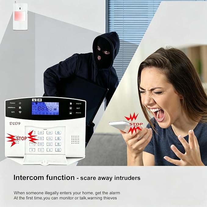 24pcs Wireless DIY Home Burglar Alarm System, 4G WiFi GSM, No Monthly Fee - Image 4