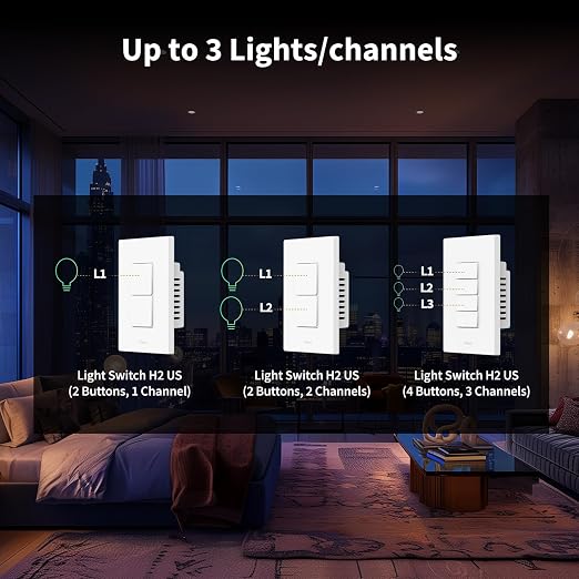 Aqara Smart Light Switch H2, Thread/Zigbee Protocol, Wall Switch - Image 6