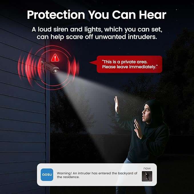 aosu Solar Security Cameras Wireless Outdoor, 2Mins DIY Installation, No - Image 9