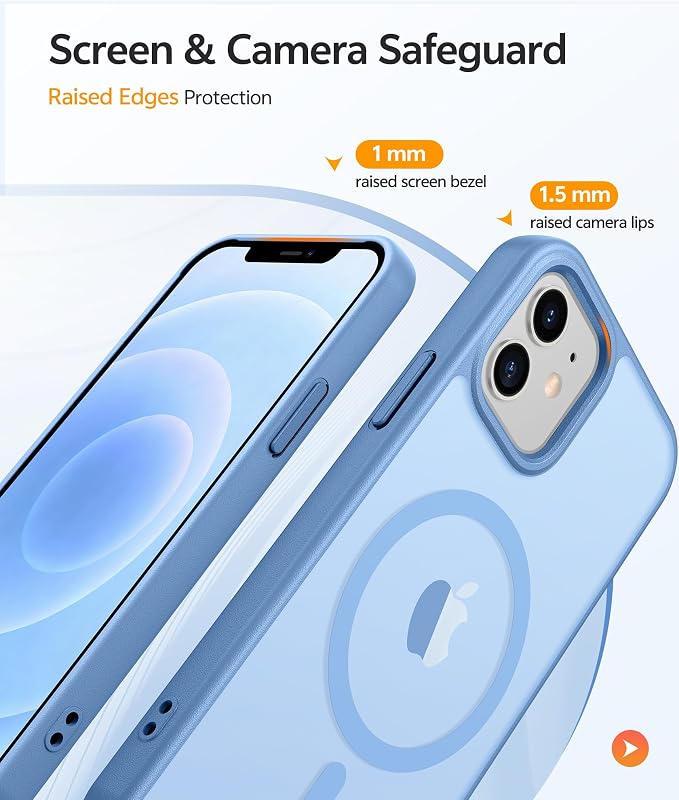 FNTCASE for iPhone 13 Mini Case: for iPhone 12 Mini Case Translucent Matte - Image 4