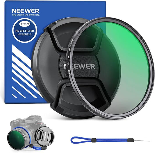 NEEWER 77mm CPL Filter with Lens Cap, Ultra Slim Multi Resistant Nano Coated by Neewer