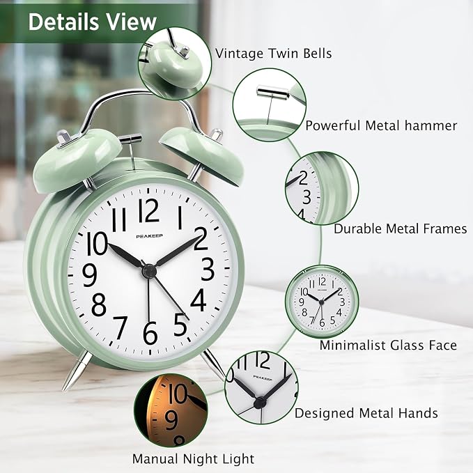 Peakeep Loud Battery Alarm Clock - Image 4