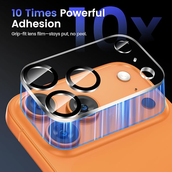 Tensea [3Pcs for iPhone 17 Pro Max Camera Screen Protector, Tempered Glass Film - Image 4