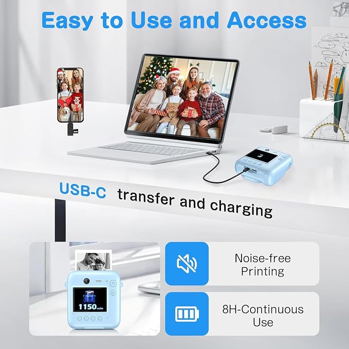 Kids Camera Instant Print, Dual-Lens 48MP Digital Camera - Image 6
