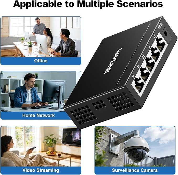 WAVLINK 5-Port Gigabit Ethernet Unmanaged Switch, Home Network Hub, Office - Image 6