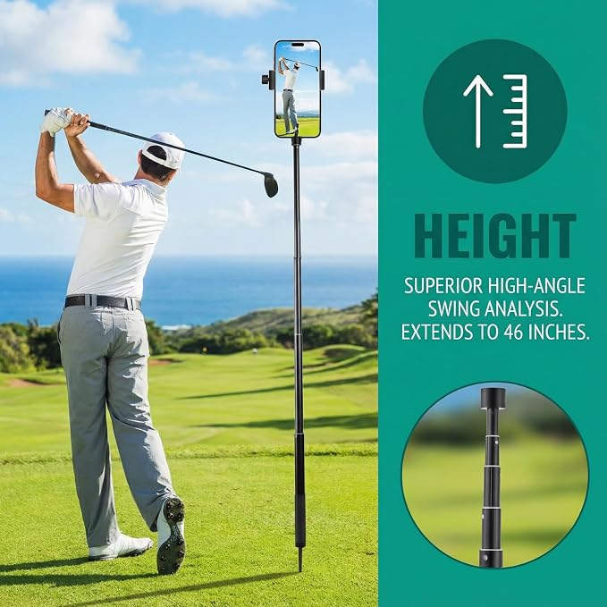 WIGERLON Golf Recording Stick, Irangesports Stick Golf Tripod Golf Phone Camera - Image 3