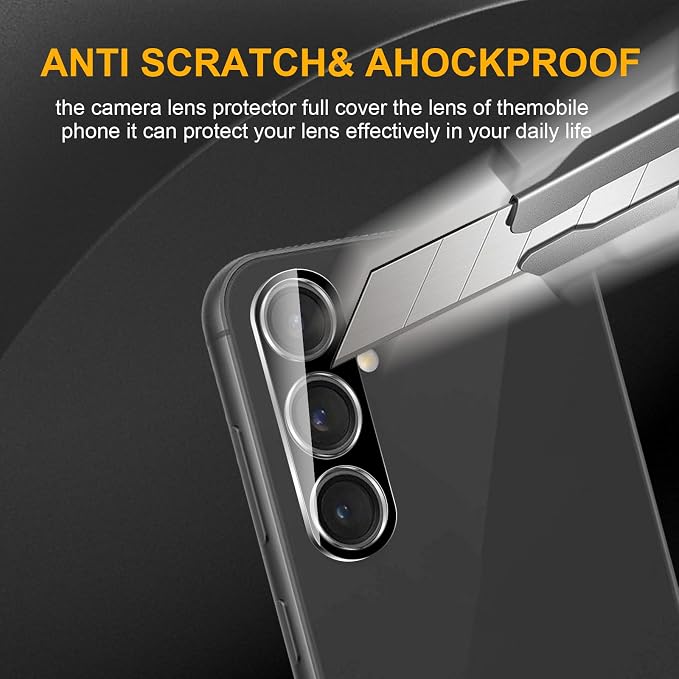 3 Pack Camera Lens Protector for Samsung Galaxy S23 Fe, Tempered Glass - Image 4