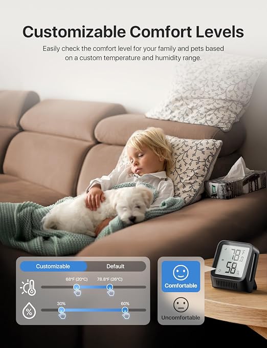 X-Sense WiFi Thermometer Indoor Hygrometer, Digital Temperature Sensor - Image 3