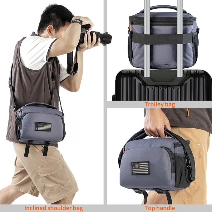 Vogano Camera Bag, Protective Covers Photography Shoulder Bag Compatible - Image 2