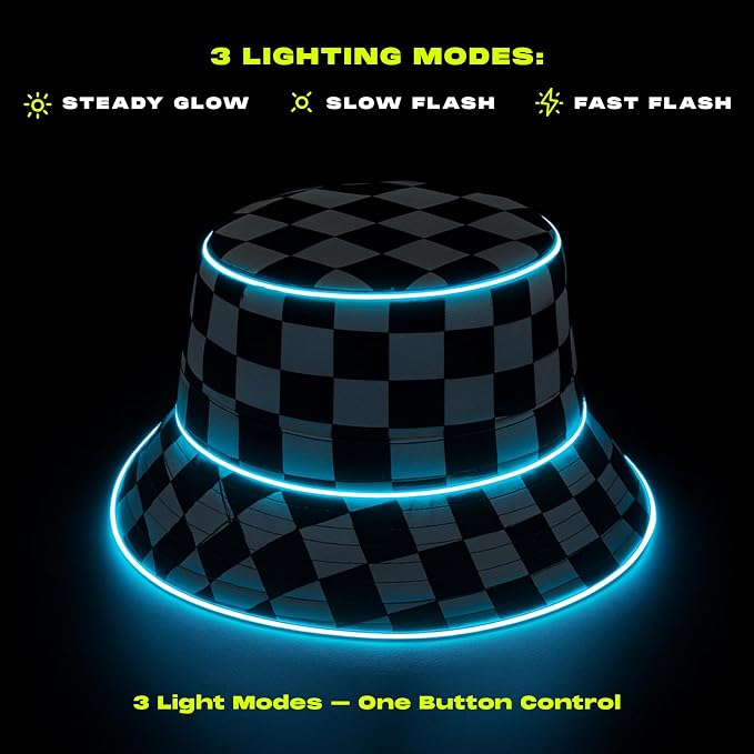 GloFX Bucket Hat – LED Light Up Rave Hat - Image 5