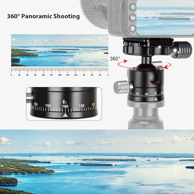 Koolehaoda Mini Ball Head with Arca Quick Release Plate, 360° Panoramic | Φ28mm - Image 6