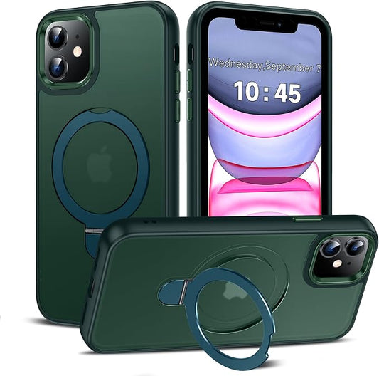 LeYi for iPhone-11 Cases with Kickstand Green for Magsafe Cover Funda para by LeYi