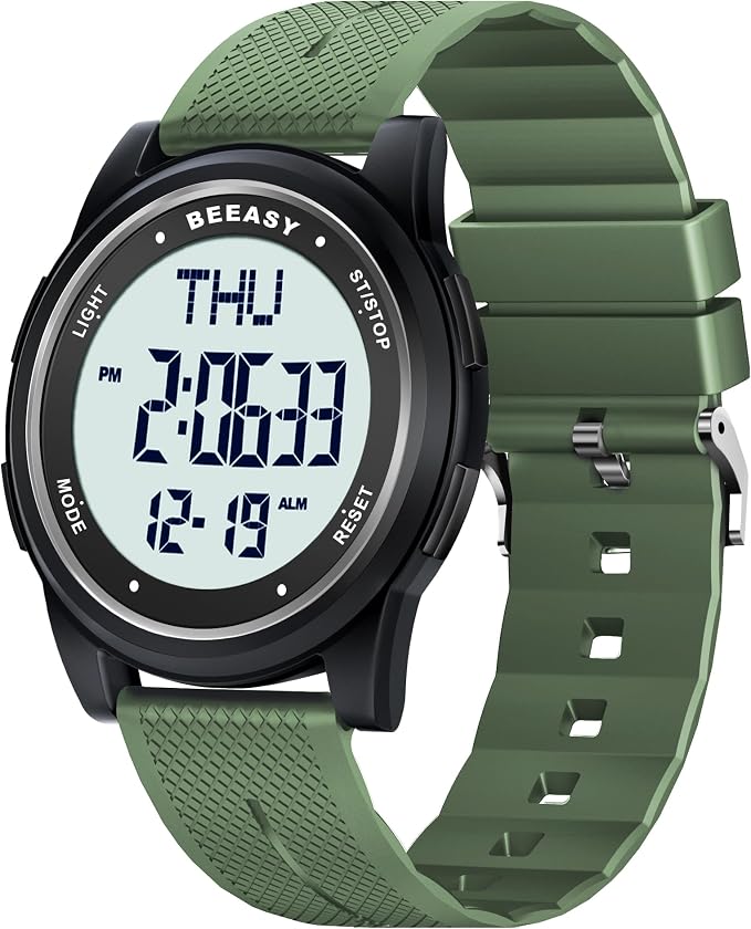 Beeasy Digital Watch for Men Women, 50M Waterproof, Ultra-Thin & Lightweight by Beeasy
