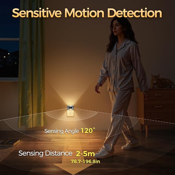 DORESshop LED Night Light, 3 Mode Plug in Night Light - Image 2