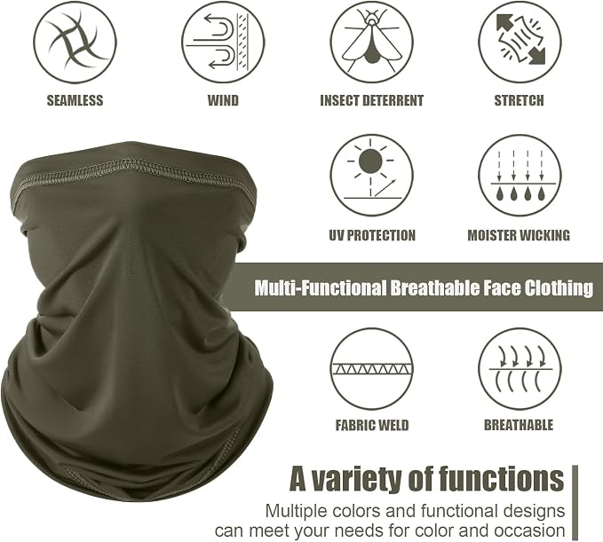 Geyoga 6 Pieces Summer UV Protection Cooling Neck Gaiter Face Clothing Neck - Image 2