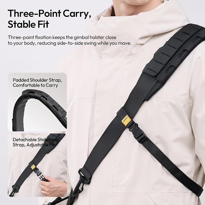 ULANZI CB01 Camera Sling Bag for Mirrorless DSLR Cameras & 3-Axis Gimbal - Image 4
