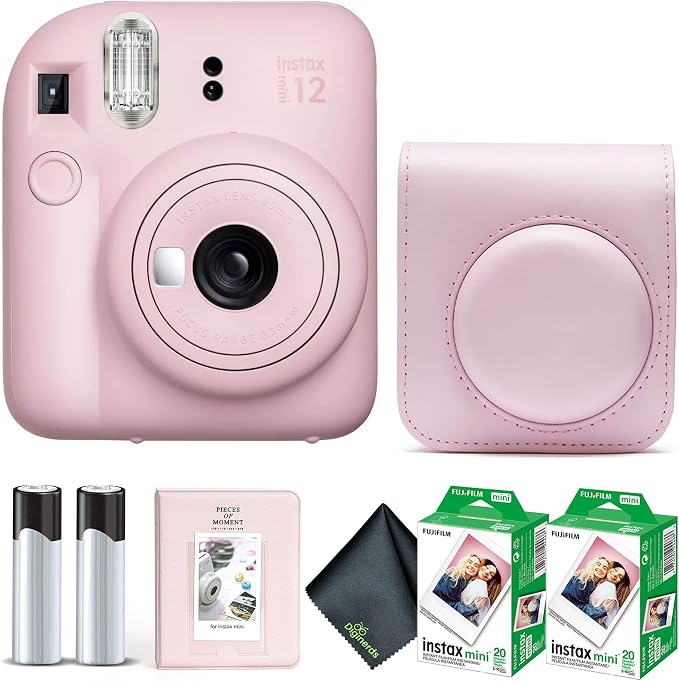 Fujifilm Instax Mini 12 Instant Camera Blossom Pink Bundle by FUJIFILM