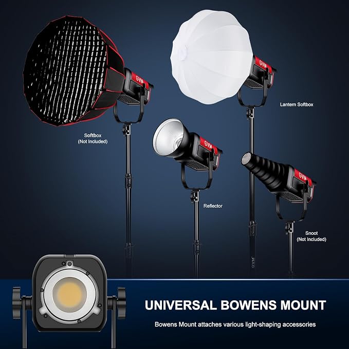 GVM 200W LED Video Light with Lantern Softbox, SD200B Continuous Lighting Kit - Image 7