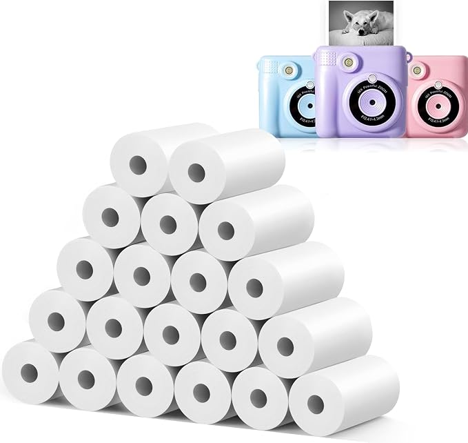 20 Rolls MIARALA Instant Print Kids Camera Paper Roll Refill, HD Print Paper by MIARALA