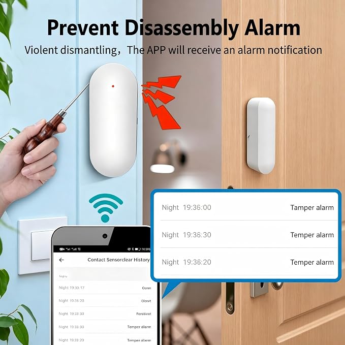Smart Zigbee Door and Window Sensor – Wireless Magnetic Contact Sensor - Image 4