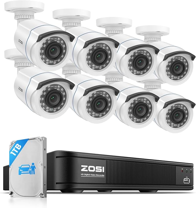 ZOSI H.265+ Home Security Camera System by ZOSI