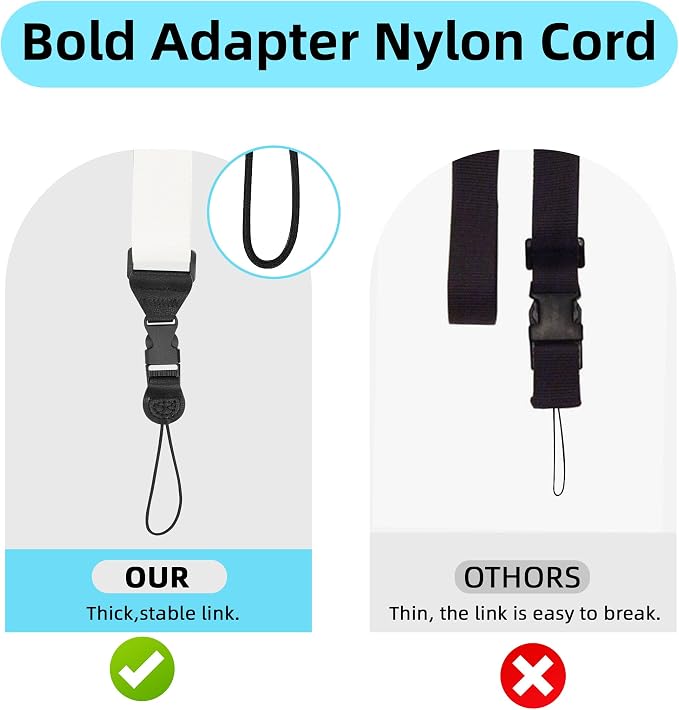 Adjustable Shoulder Strap:Comfortable iPad Strap Nylon Neck Lanyard - Image 3