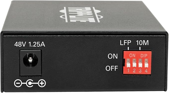 TRIPP LITE Multimode Fiber Optic to RJ45 Ethernet, PoE+ 48 VDC, 10/100/1000 Mbps - Image 2