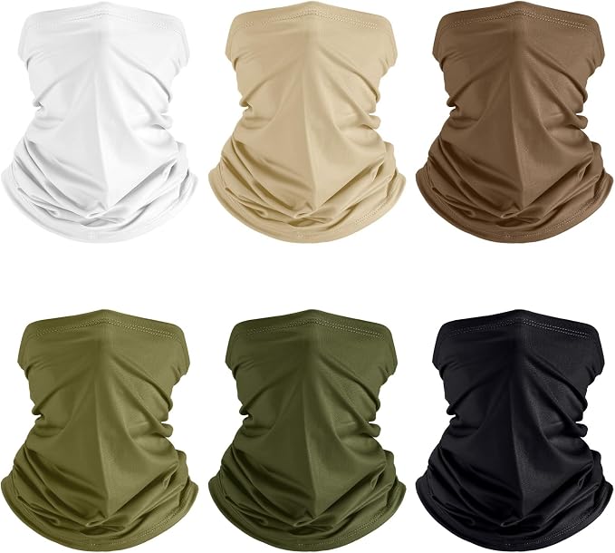Geyoga 6 Pieces Summer UV Protection Cooling Neck Gaiter Face Clothing Neck by Geyoga