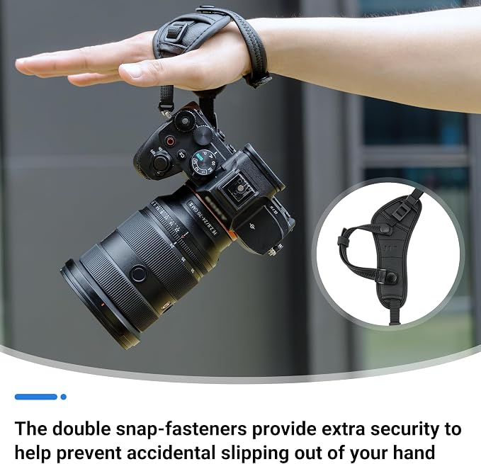 JJC Deluxe Microfiber Camera Hand Strap, Secure Padded Camera Holder Wrist Strap - Image 4