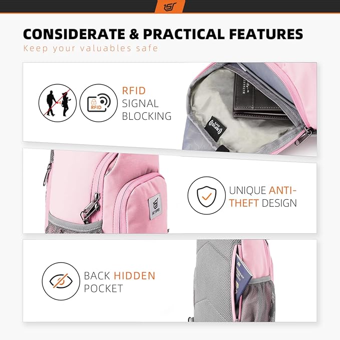 SKYSPER Sling Bag RFID Crossbody Sling Backpack Cross Body Shoulder Bag Travel - Image 3