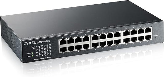 Zyxel 24 Port Ethernet Switch | Smart Managed Gigabit Network Switch | 24x GbE by ZYXELNETWORKS