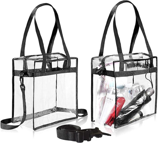 BAGAIL Clear Bags 12x6x12 Stadium Approved Clear Tote Bag by BAGAIL