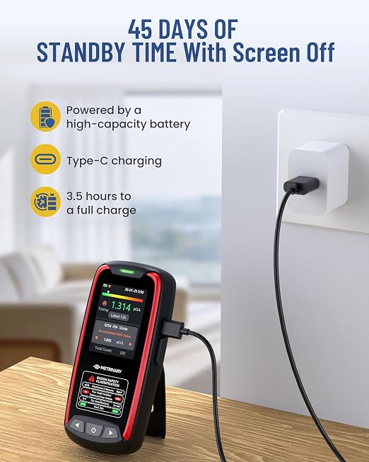 Radon Detector for Home, Rechargeable Radon Monitor - Image 7