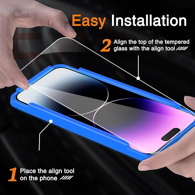 Wiaocit 3 Pack Tempered Glass Screen Protector - Image 2
