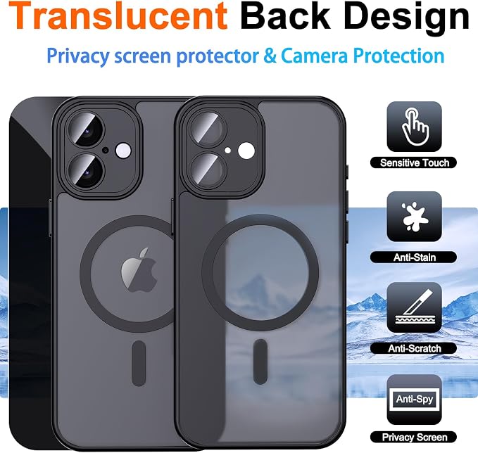 for iPhone 16 Case with Privacy Screen Protector and Camera Protection - Image 2