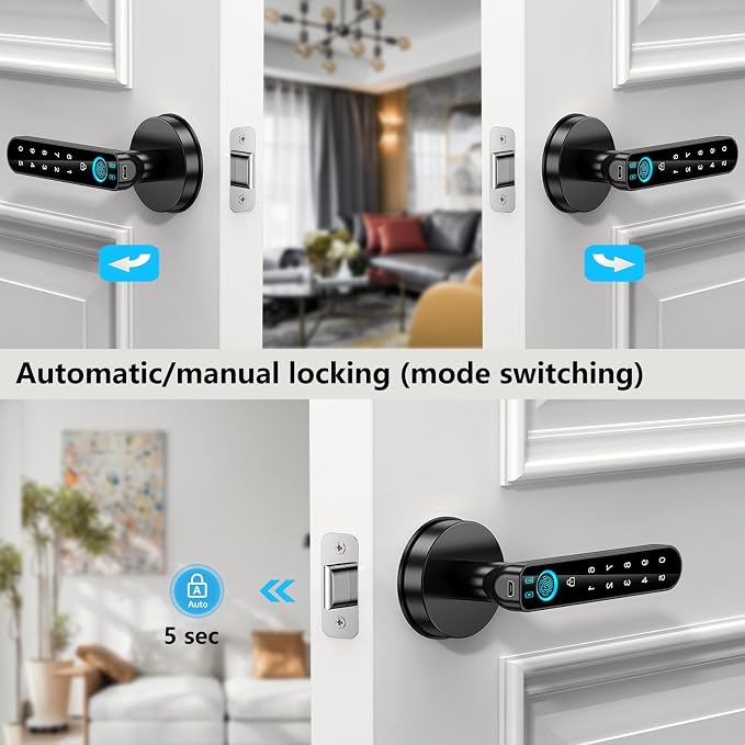 Fingerprint Door Lock- Smart Door knob, biometric Door Lock，with passcode - Image 6