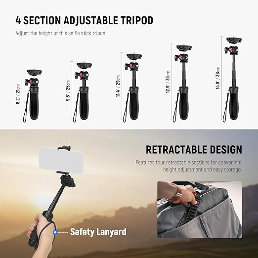 NEEWER TP38 Phone Camera Tripod Selfie Stick - Image 3